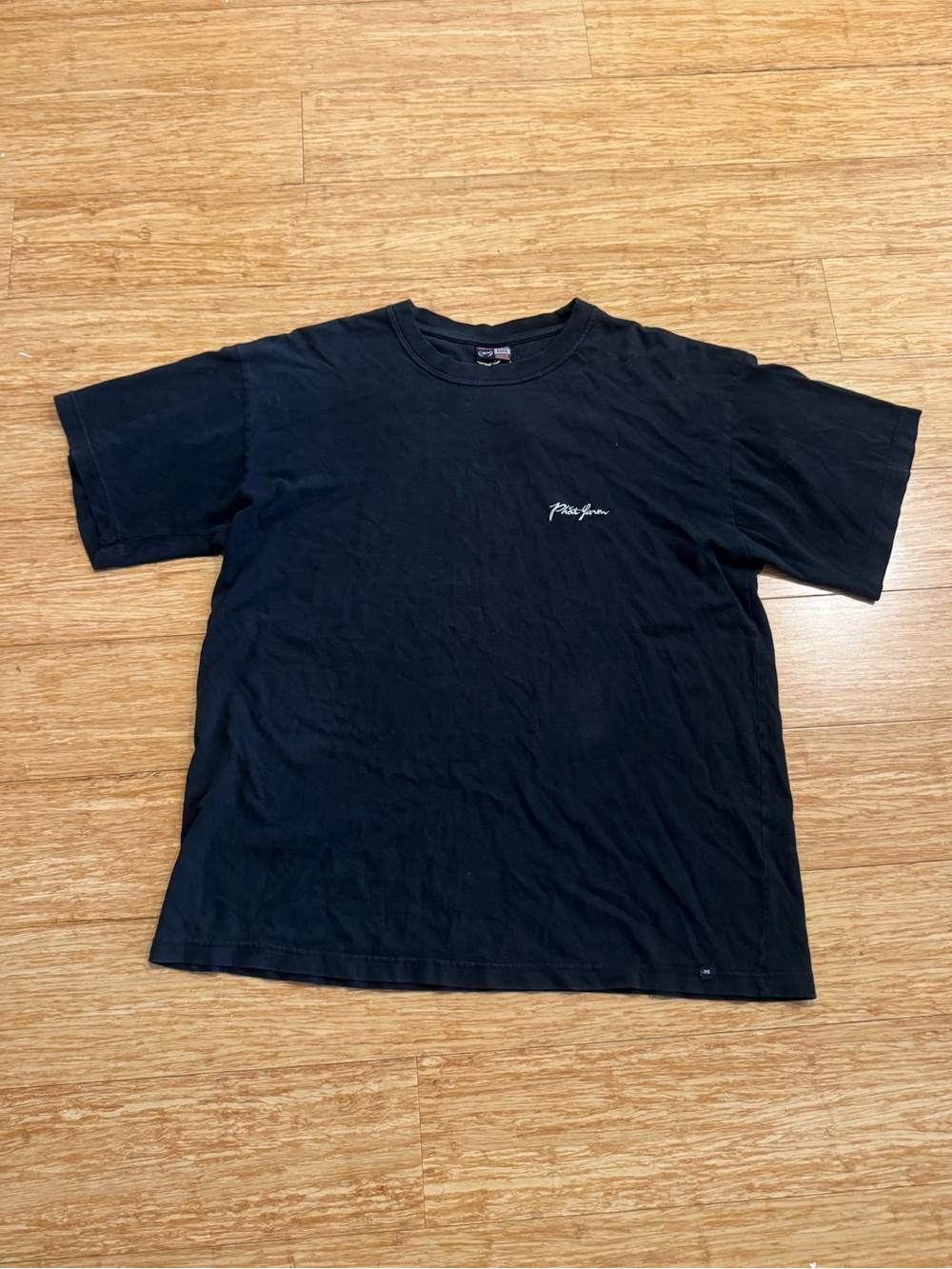 Phat Farm black pocket logo embroidered t-shirt
